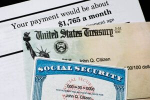 A,Corner,Of,Social,Security,Administration,Annual,Statement,Showing,Benefits